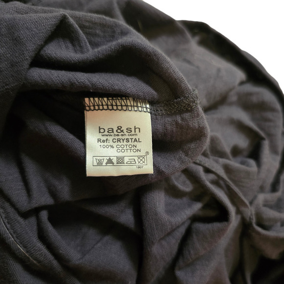 Ba&sh dark blue small maxi length tshirt dress size 1 - Picture 5 of 7